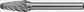 Stiftfrees KEL RVS d. 8 mm koplengte 20 mm schacht-d. 6 mm hardmetaal vertanding